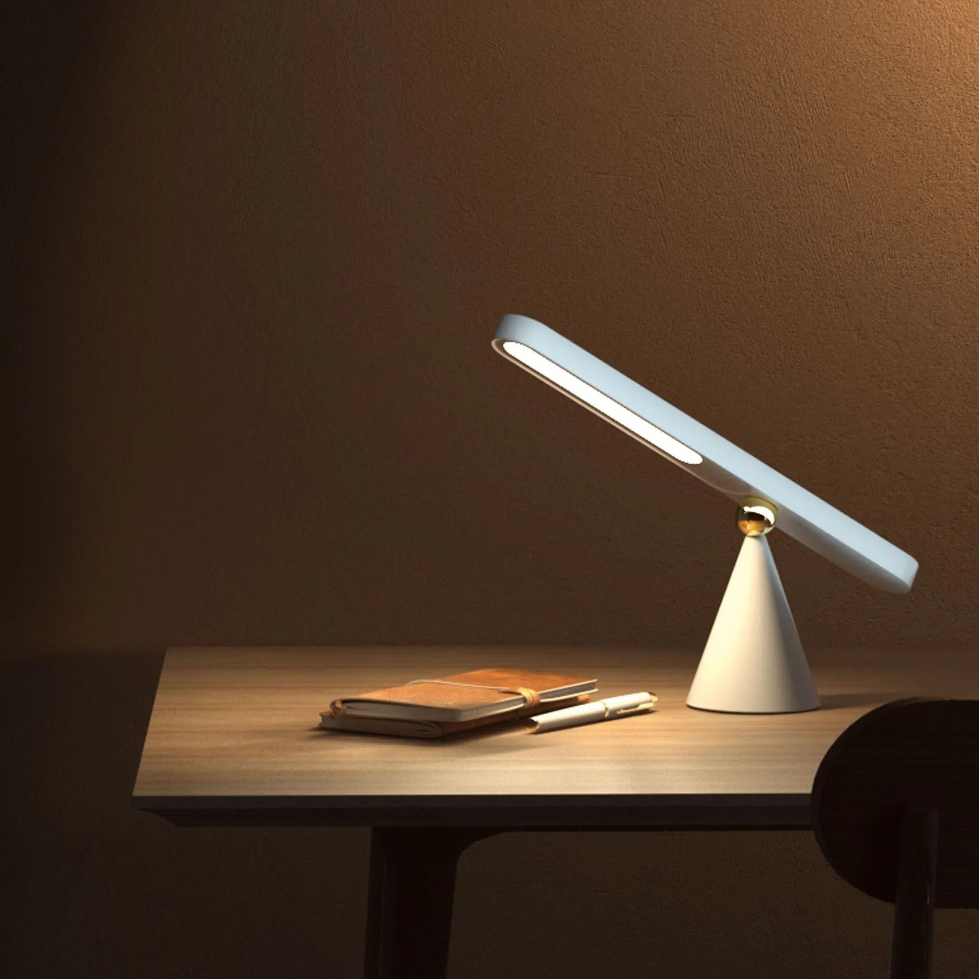 Geometric European-style desk lamp with magnetic suction base and touch controls