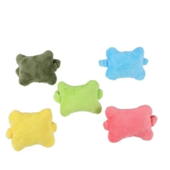 Plush mouse wrist rest protector pad in blue, green, or pink colours for keyboard typing comfort