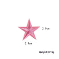 Colourful five-pointed star cloth stickers for DIY clothing and fabric decoration.