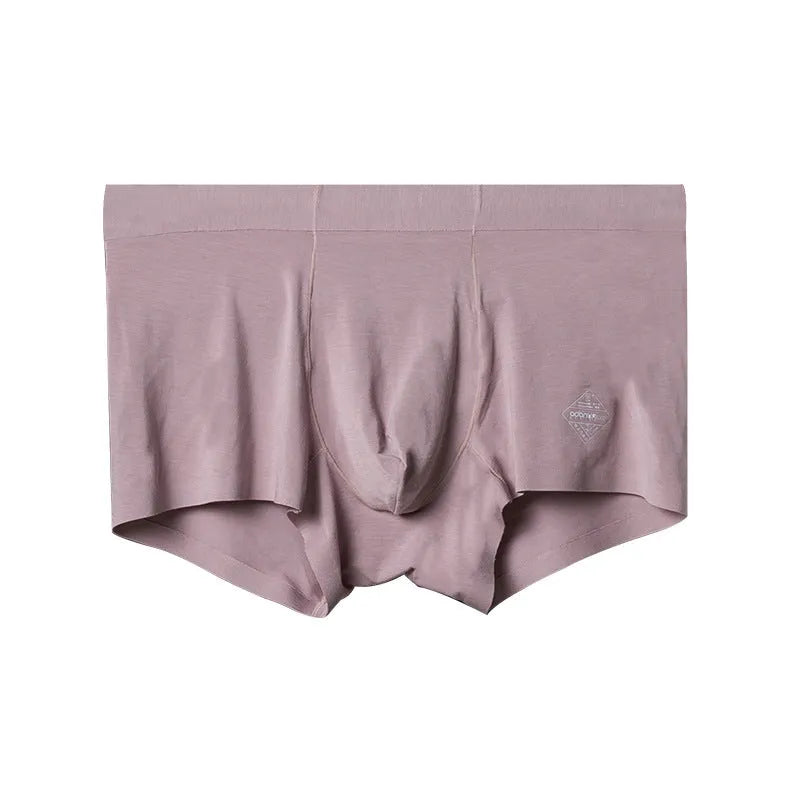 Men's seamless modal underwear in mid waist design showing solid colour options