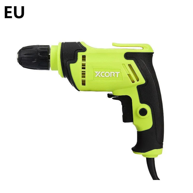 High-power pistol grip electric drill with multi-speed control and 10mm chuck.