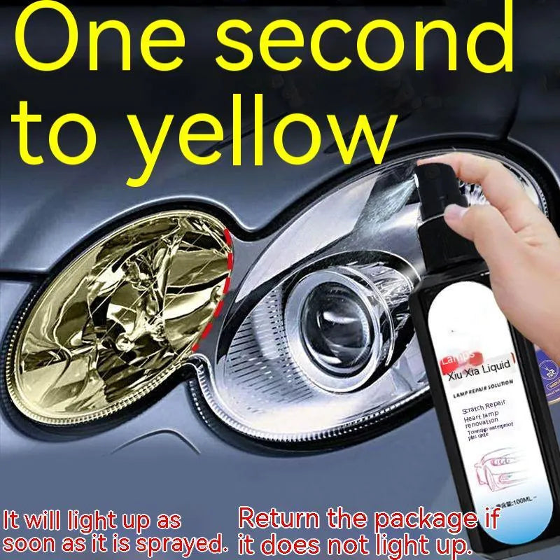 100 ml bottle of headlight restoration liquid for car headlight lens repair.