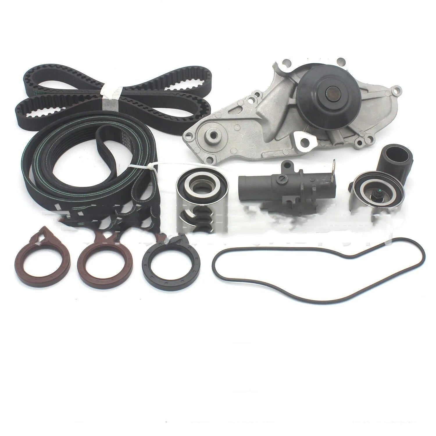 Metal belt and water pump assembly measuring 28x18x16cm for automotive cooling system replacement