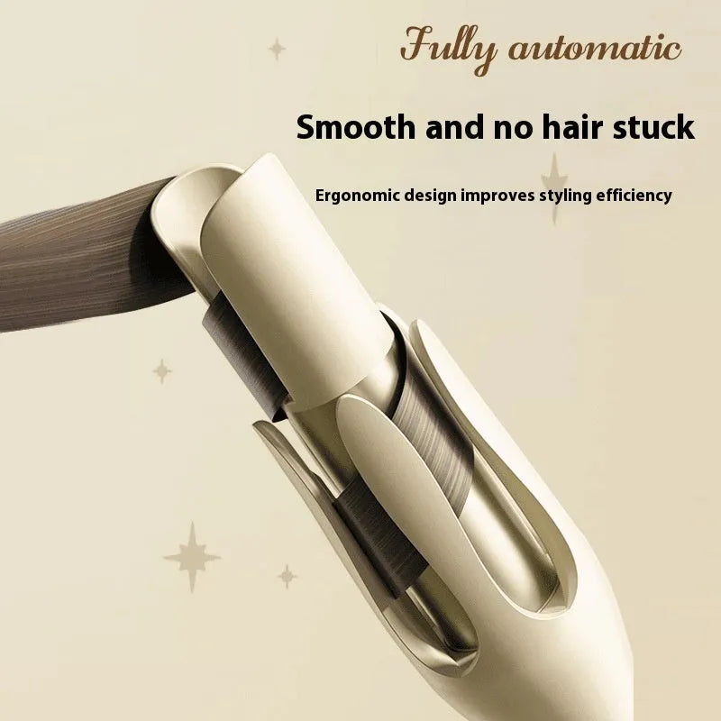 32mm automatic hair curler in white or chigo colours with pink, purple, beige, or green accents