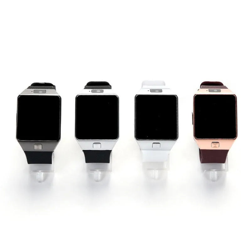 Black Bluetooth smart watch with a 1.44-inch touch screen on an adjustable strap
