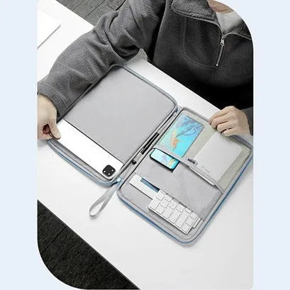 Imitation leather tablet protective case in light grey colour for 10.9 inch or 12.9 inch devices