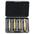 4341 high-speed steel screw extractor set of five pieces on a white background