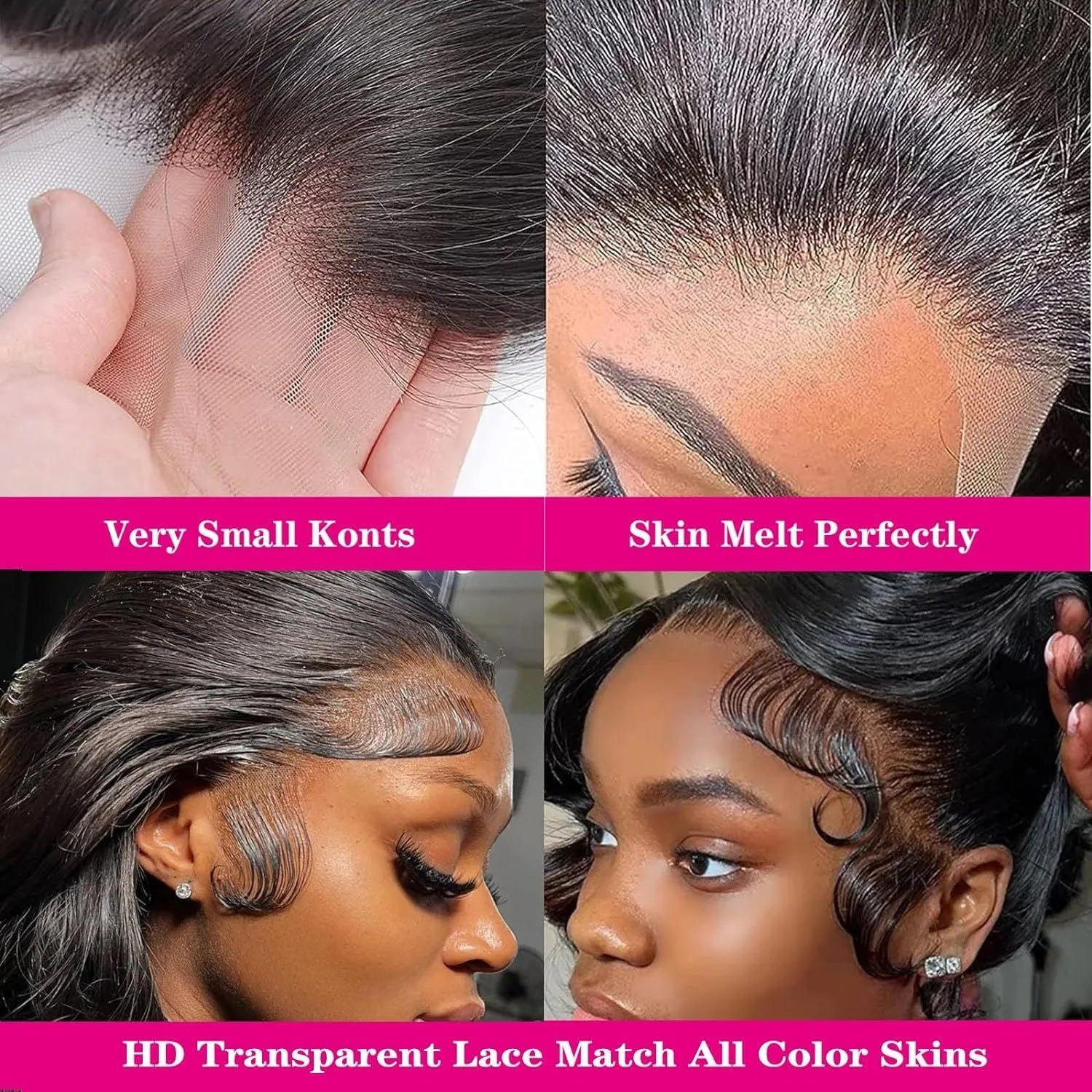 Black medium-long curly wave full-head synthetic wig with natural hairline presentation
