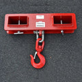 Rotatable drum crane locking hook for forklift with safety locking device