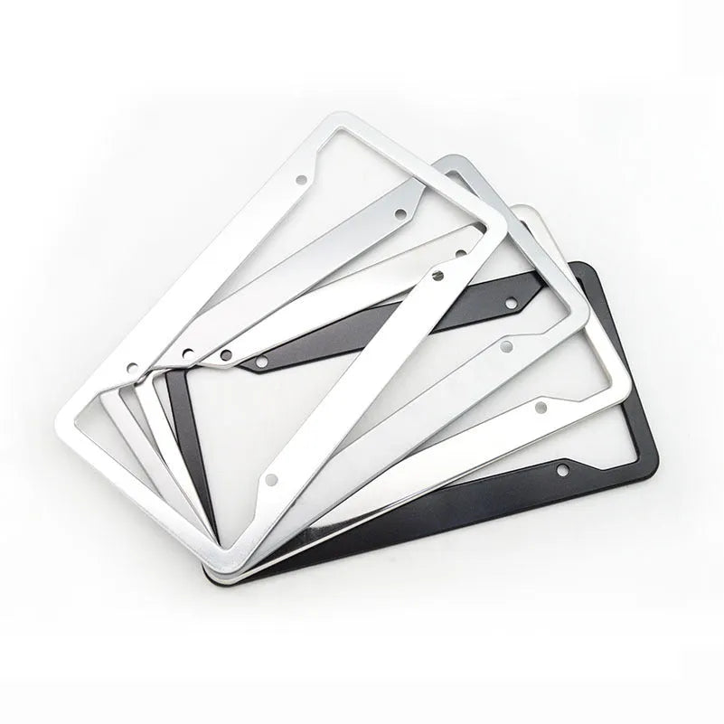 Aluminium alloy licence plate frame with 200x150mm dimensions in four finish options