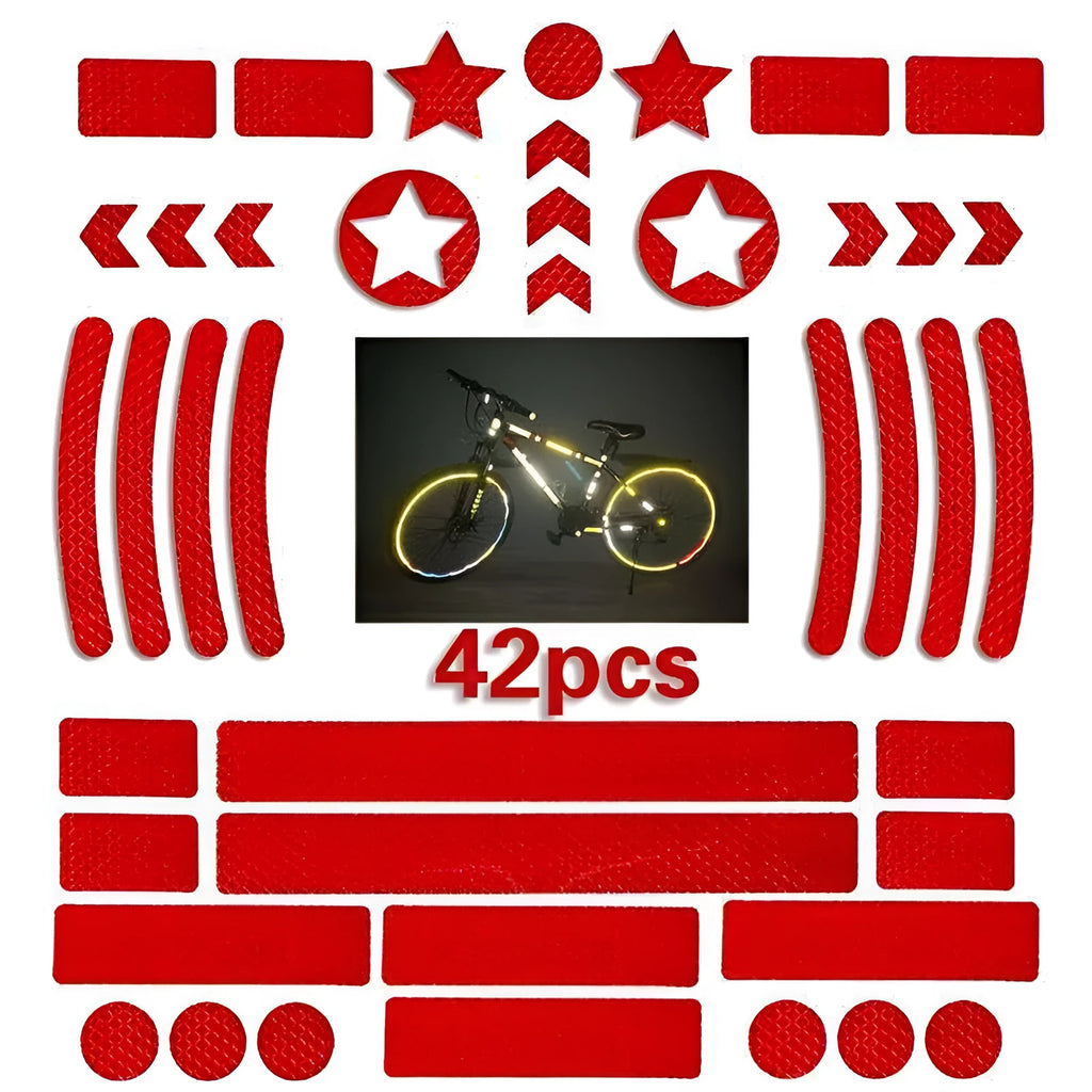 Bicycle reflective safety tape with grid pattern in four colour options