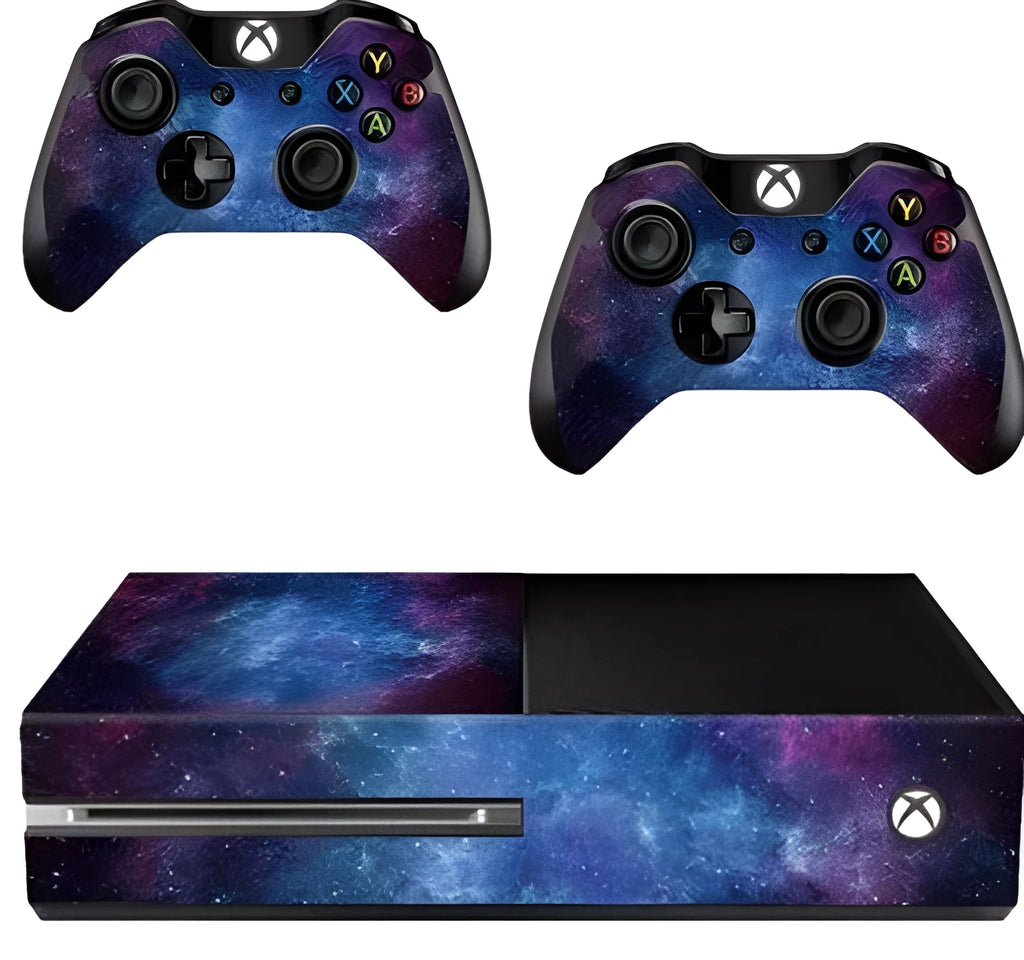 Xbox One matt blue film skin stickers with scratch-resistant surface in 5-piece pack
