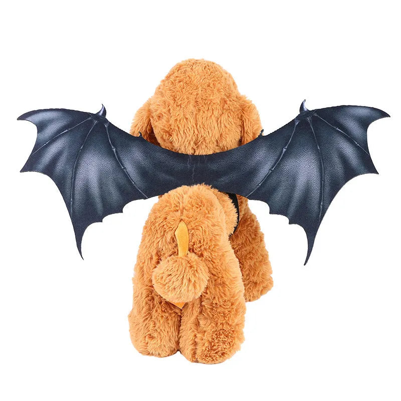 Black cloth bat wings Halloween costume for dogs and cats in large, medium, and small sizes