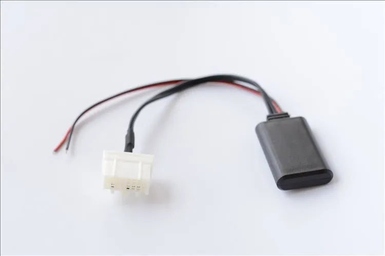 Black JieRui-BT 5908 Bluetooth 5.0 audio adapter cable for Mazda vehicles.