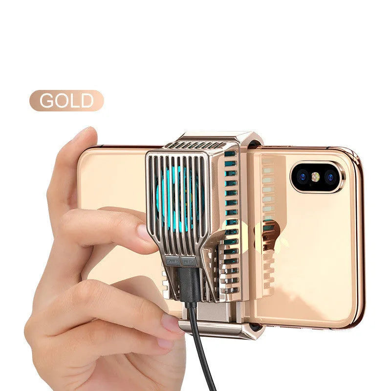Black mobile phone radiator with clip for 4-7 inch devices showing aluminium and ceramic components