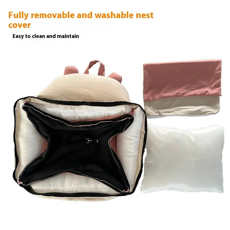 Removable washable car kennel for dogs showing pink beige, grey beige, khaki beige and blue beige colour options