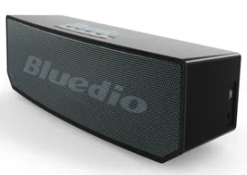 Black BS-6 cloud smart speaker with 52mm drive unit and micro-USB charging port