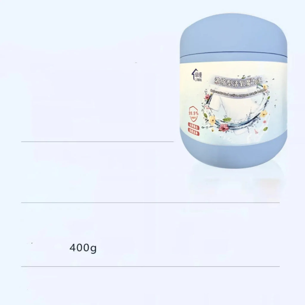 400g bottle of active oxygen bleach powder for laundry stain removal