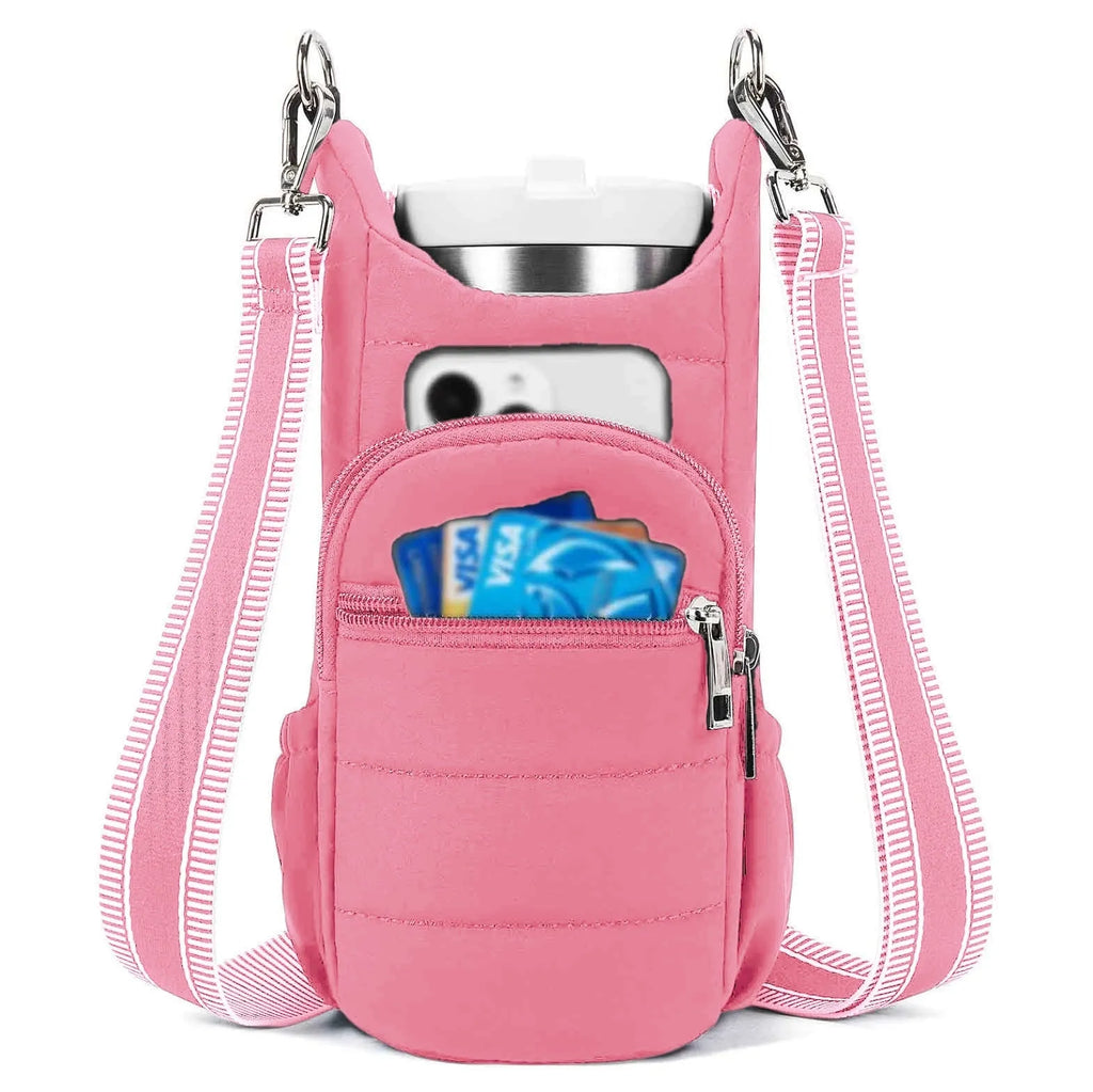 Cycling water bottle kettle bag in cloth material for bicycle placement