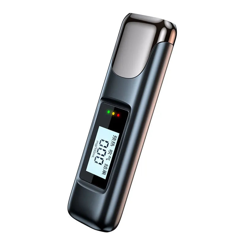 Alcohol Tester High Precision Breath Detector C10 Black with ABS housing and English display screen