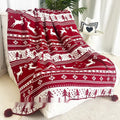 Personalised Christmas blanket with snowflake pattern in casual style