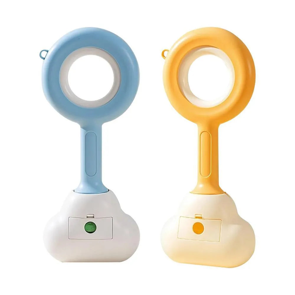 White blue cloud-shaped jaw dog pooper scooper with comfortable grip for outdoor waste clean-up