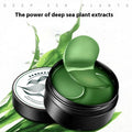 Pack of 60 green seaweed extract and sodium hyaluronate sheet eye masks for moisturising.