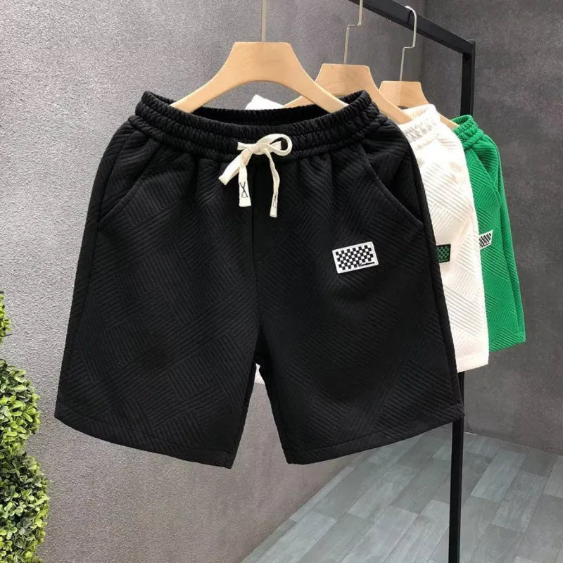 Casual solid colour sports shorts with micro elasticity fabric in sizes M to 5XL