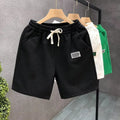 Casual solid colour sports shorts with micro elasticity fabric in sizes M to 5XL