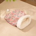 Cat sleeping bag nest pet bed 50×40cm in PP cotton with pink, blue, or striped designs