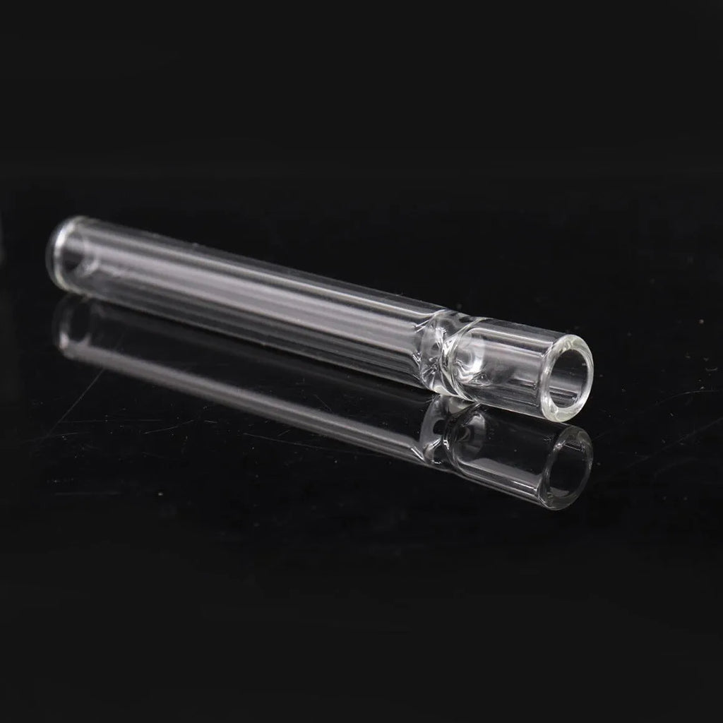 Clear glass telescopic smoking pipe with straight suction nozzle