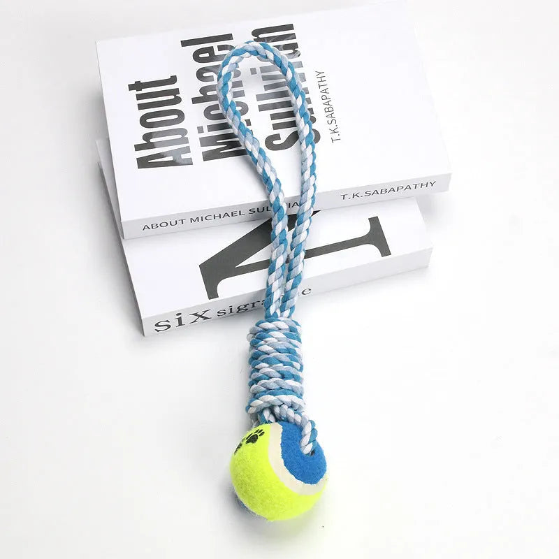Cotton string dog toy for medium to large dogs with vent relieving design