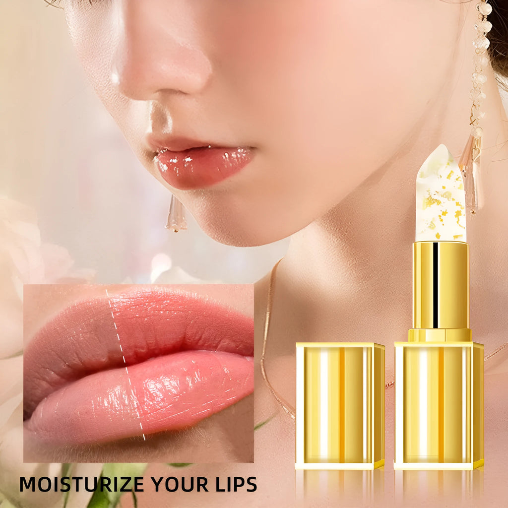 Anti-smudge lipstick with warm colour-changing gilding effect in YB1001 design