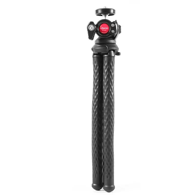 Black octopus-style mobile phone clip gimbal tripod set extended to 360mm with phone attached