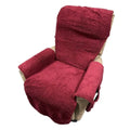 Polyester sofa cushion cover with elastic hem in lamb wool beige colour on cushion