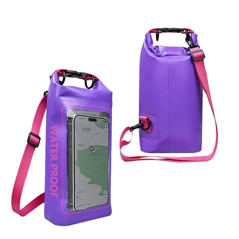 Waterproof crossbody phone bag in Army Green colour with 500D PVC mesh construction