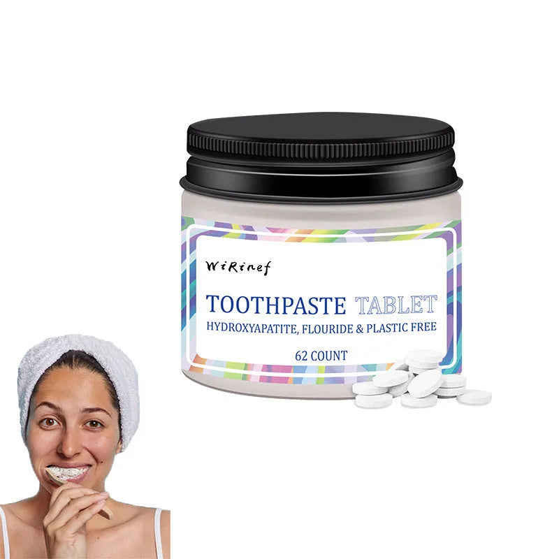 TP19 solid toothpaste tablets pack containing 62 pieces for portable dental care