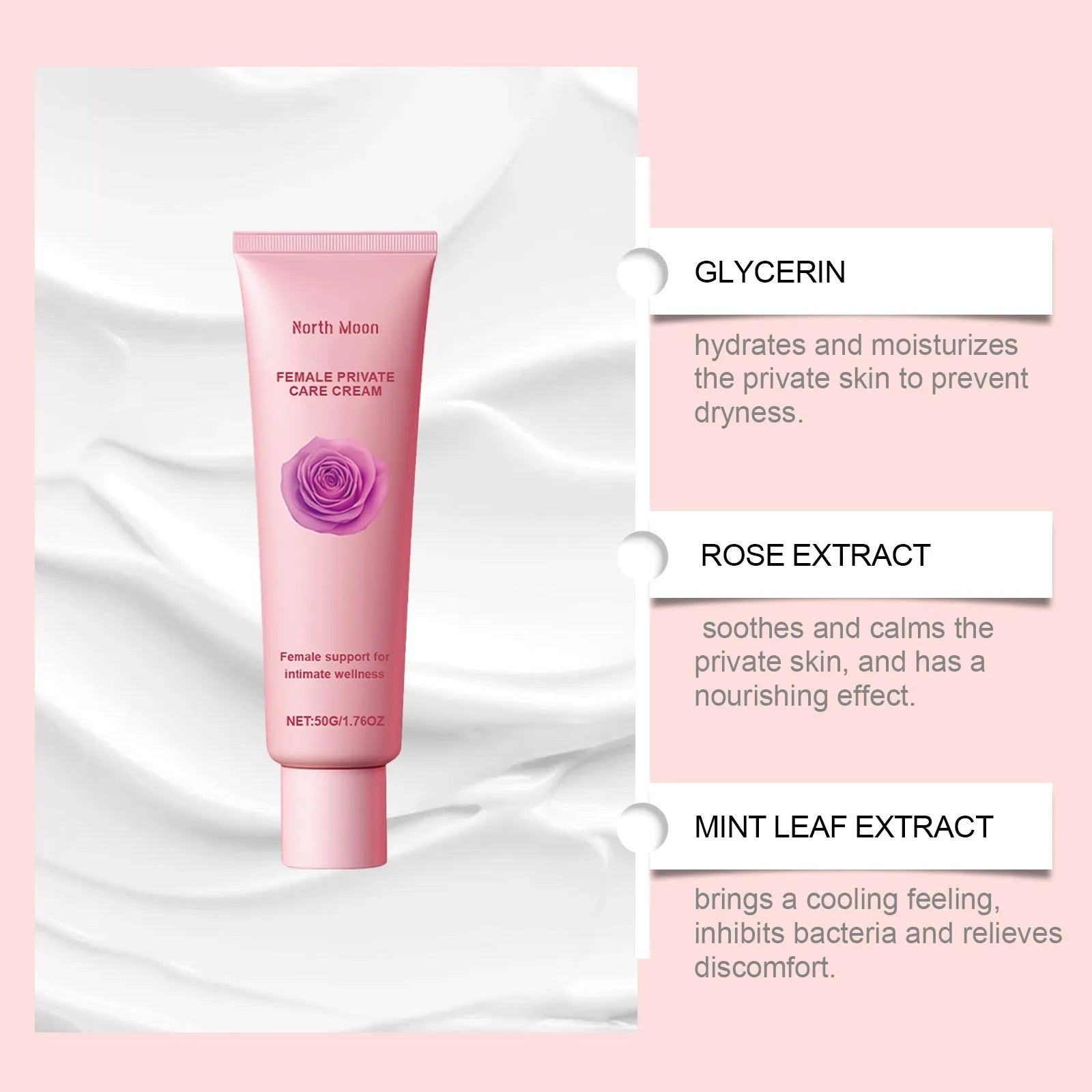50g jar of Gentle Care moisturising cream with botanical extracts for daily skincare