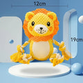 Lion and monkey soft plush squeaky dog toys for medium to large breeds