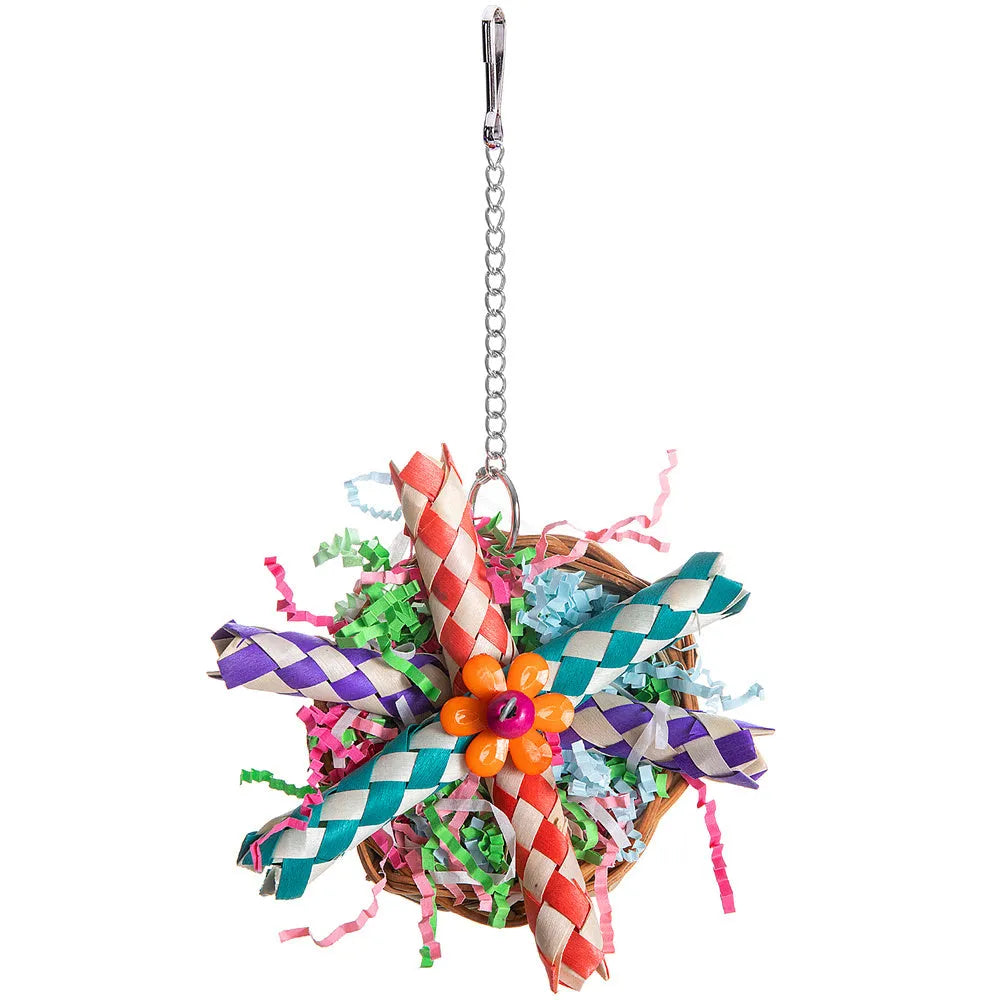 Parrot gnawing molar chewing toy for small to medium birds with textured surface