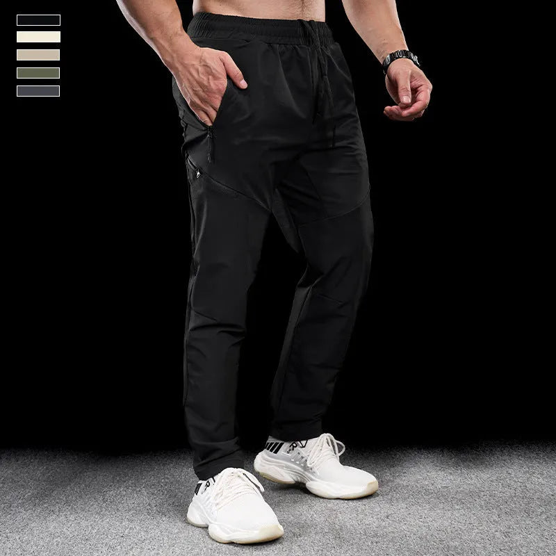 Men's waterproof quick-drying nylon workout trousers for sports and fitness activities