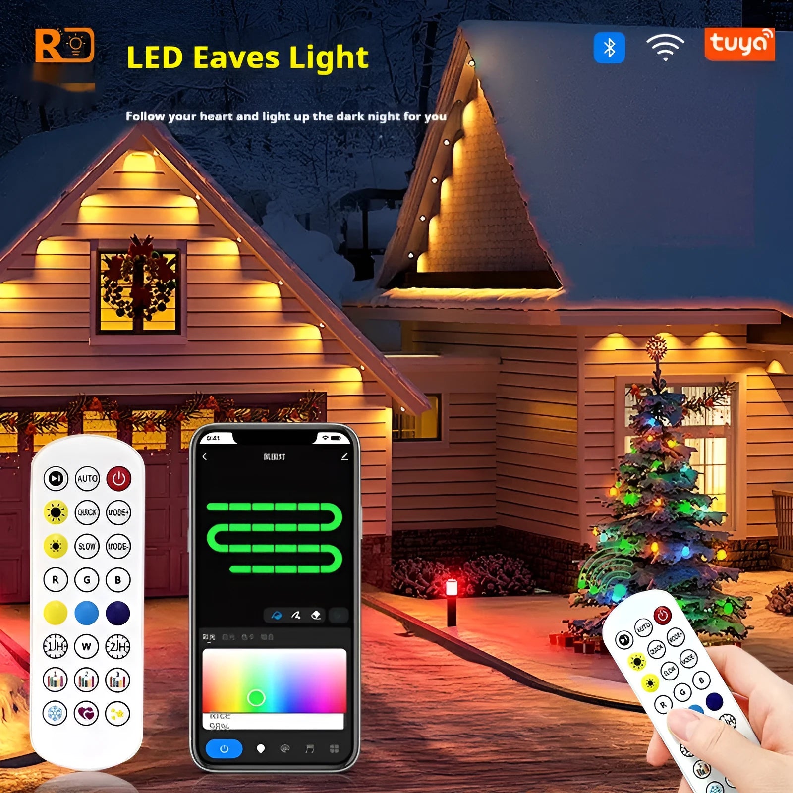 Planet-shaped outdoor string lights with remote control for courtyard and eaves decoration