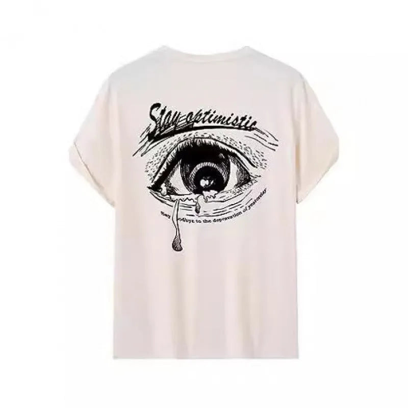 Men's printed street sports T-shirt with digital pattern on polyester fabric