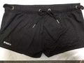 Men's low waist boxer swimming trunks in nylon lace fabric available in multiple solid colours