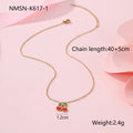 Cherry jewellery set showing necklace, bracelet, earrings, and ring in stainless steel with cherry design