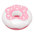 TPR donut-shaped dog chew toy in pink colour with textured surface for dental cleaning