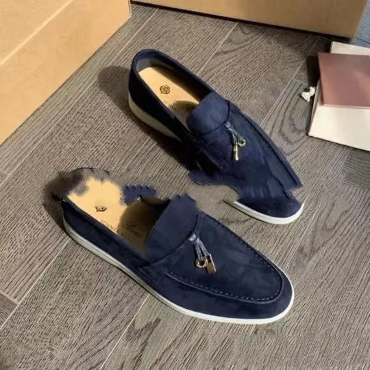 High-top slip-on casual loafers with round toe and rubber sole in multiple colour options