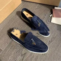 High-top slip-on casual loafers with round toe and rubber sole in multiple colour options