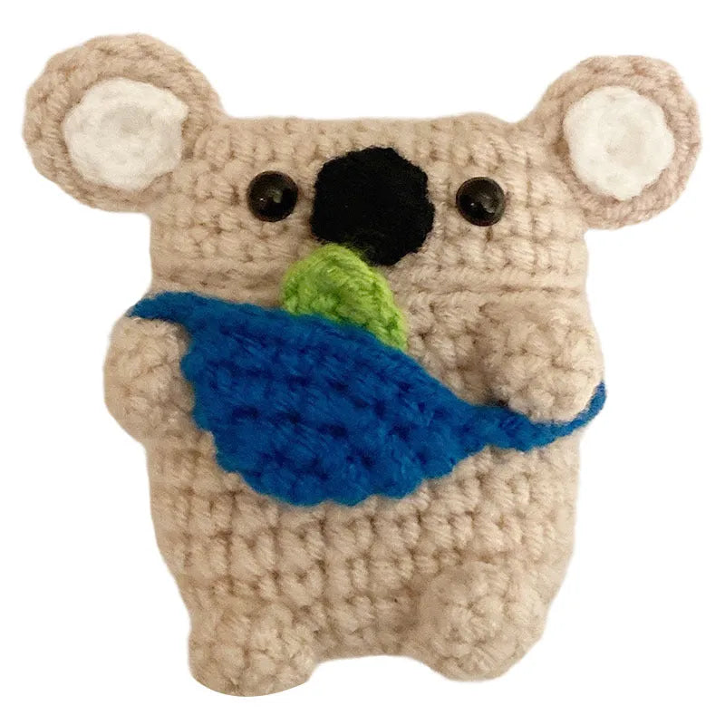 Handmade knitted koala bear backpack AirPods protective sleeve for Apple AirPods models