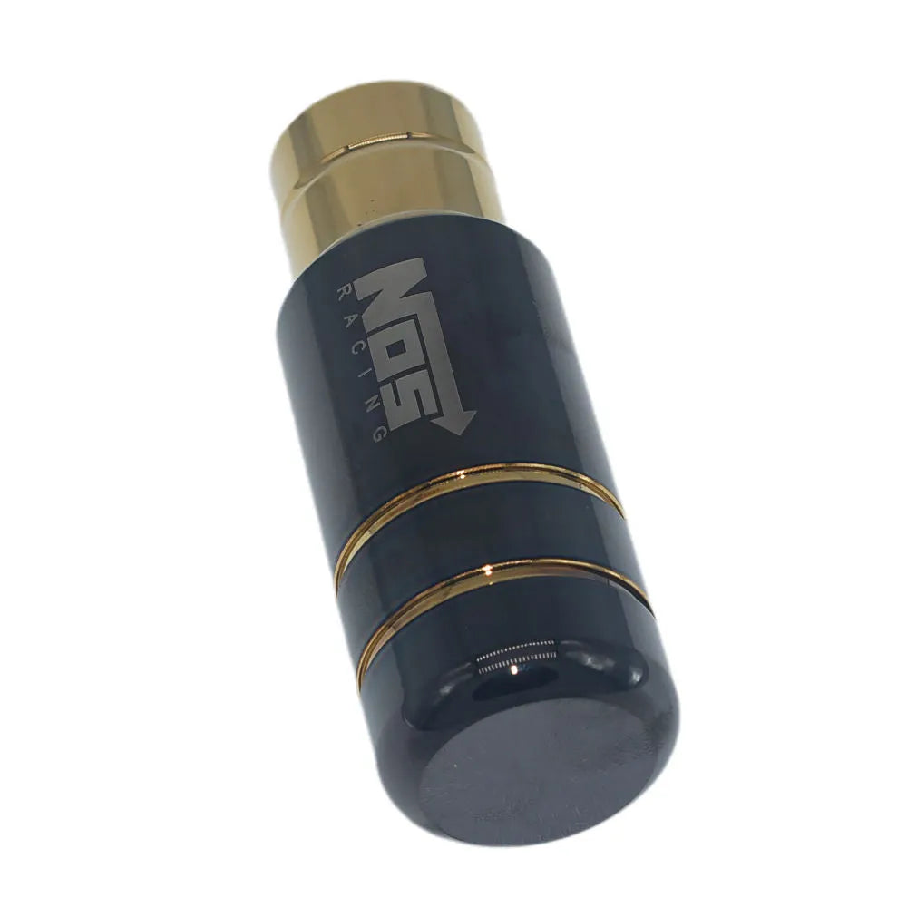 Roasted blue aluminium alloy car gear shift head with three rubber sleeves for installation